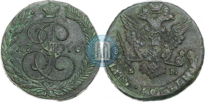 Фото 5 копеек 1778 года ЕМ 