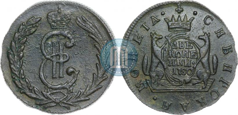 Picture 2 kopecks 1780 year КМ 