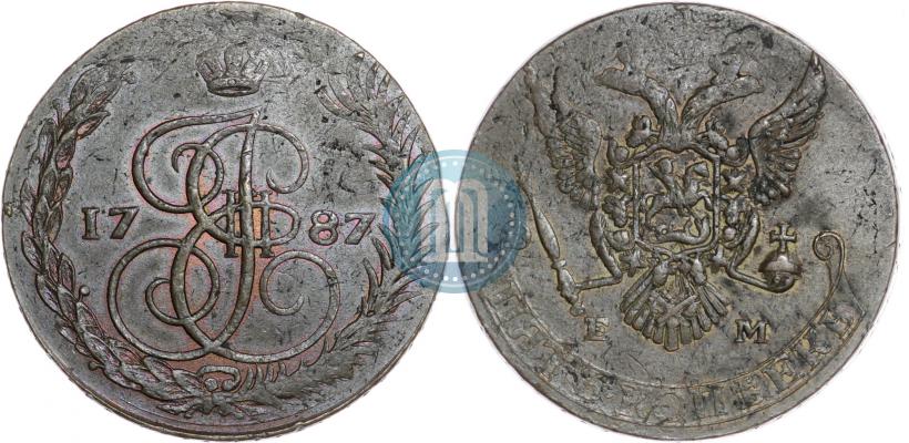 Фото 5 копеек 1787 года ЕМ 
