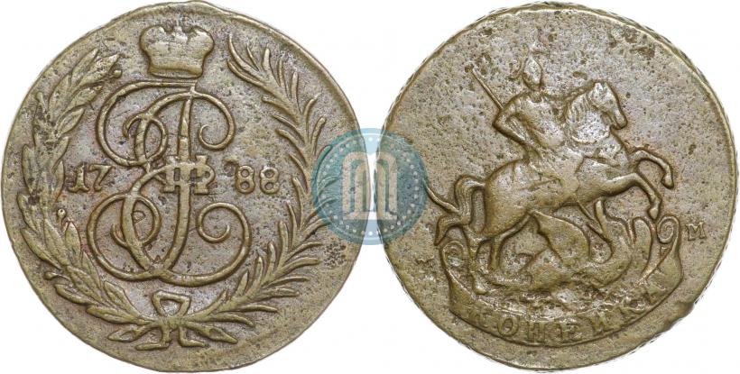 Picture 1 kopeck 1788 year ММ 