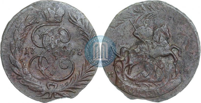 Picture 1 kopeck 1788 year ММ 