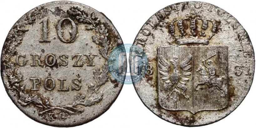 Picture 10 groszy 1831 year KG "Polish uprising"
