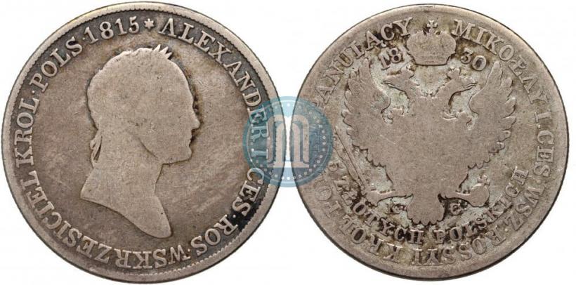 Picture 5 złotych 1830 year KG 