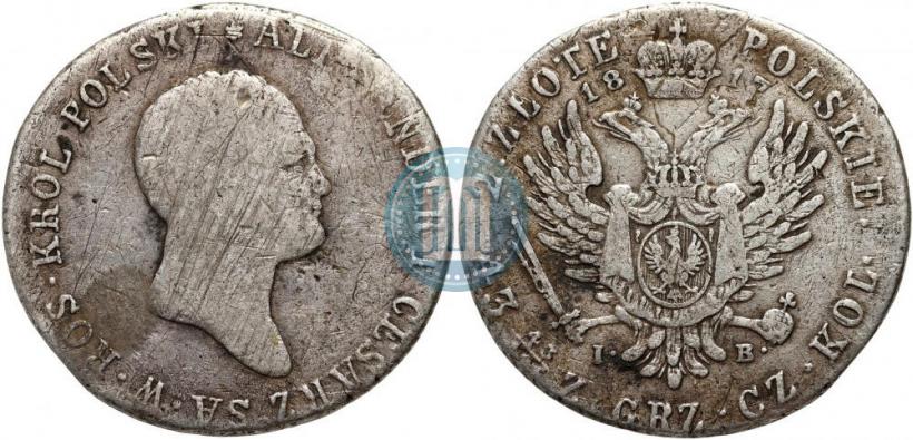 Фото 2 злотых 1817 года IB 