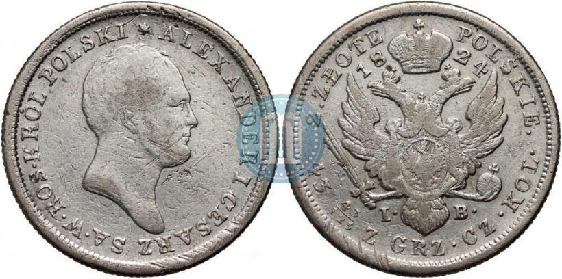 Фото 2 злотых 1824 года IB 