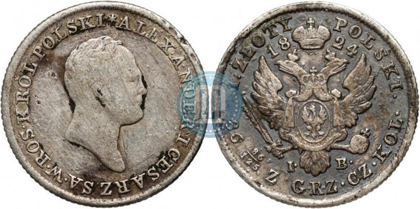 Picture 1 złoty 1824 year IB 