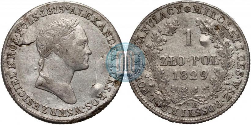 Picture 1 złoty 1829 year FH 