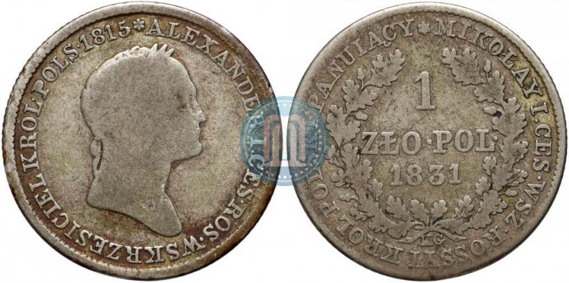 Picture 1 złoty 1831 year KG 
