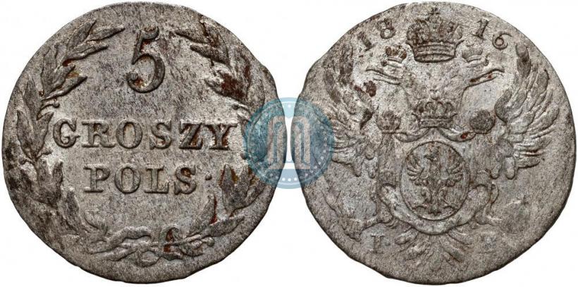 Picture 5 groszy 1816 year IB 