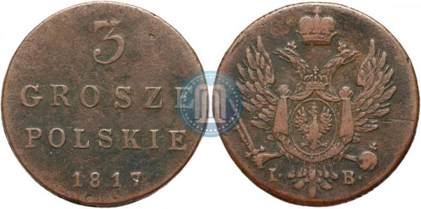 Фото 3 гроша 1817 года IB 