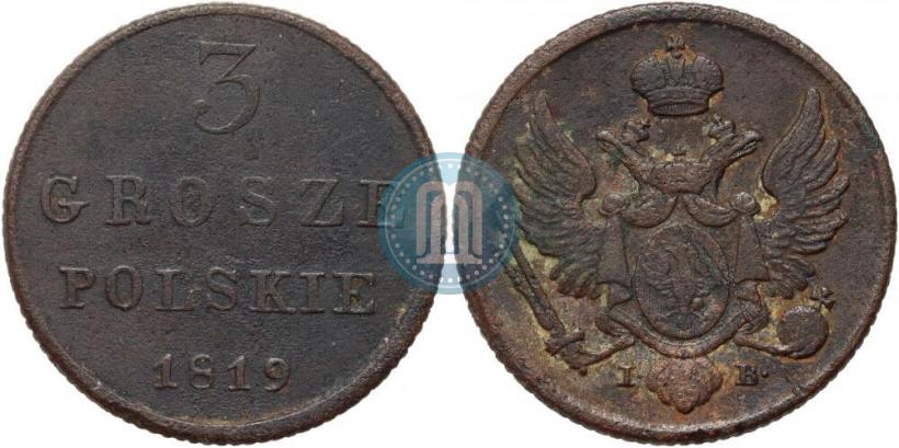 Фото 3 гроша 1819 года IB 