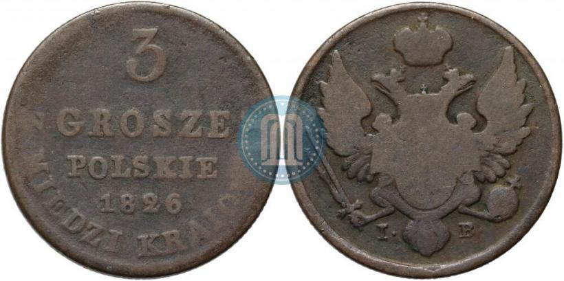 Picture 3 grosze 1826 year IB 
