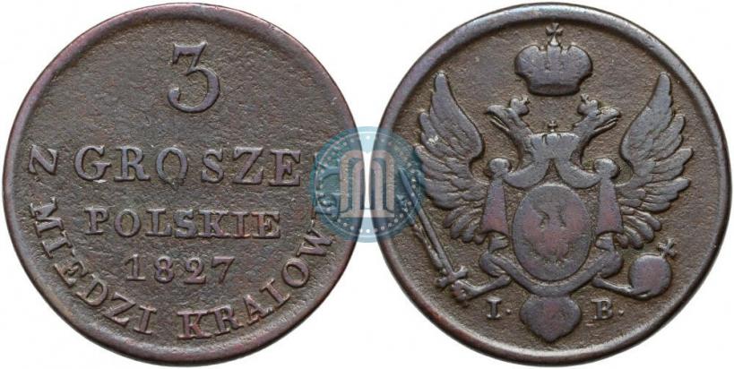 Фото 3 гроша 1827 года IB 