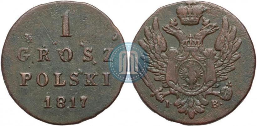Фото 1 грош 1817 года IB 