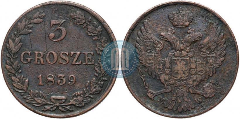 Picture 3 grosze 1839 year MW 