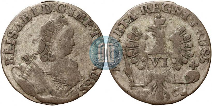 Picture 6 groszy 1761 year  