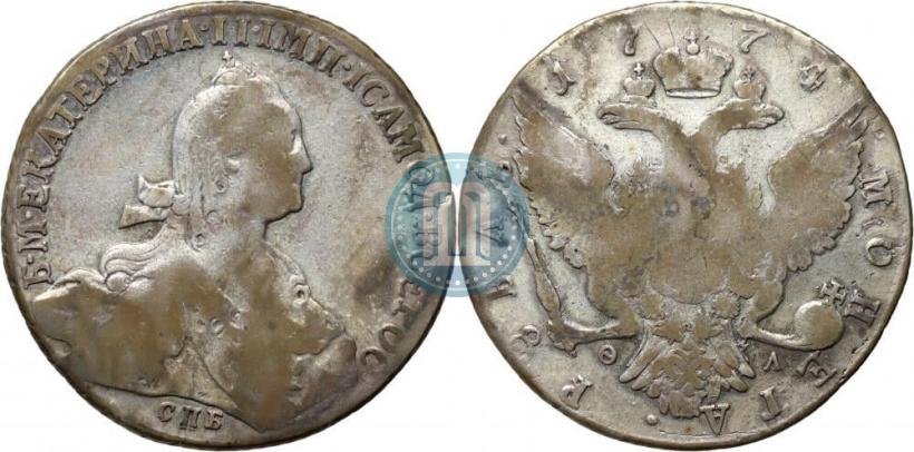 Picture 1 rouble 1774 year СПБ-ФЛ 