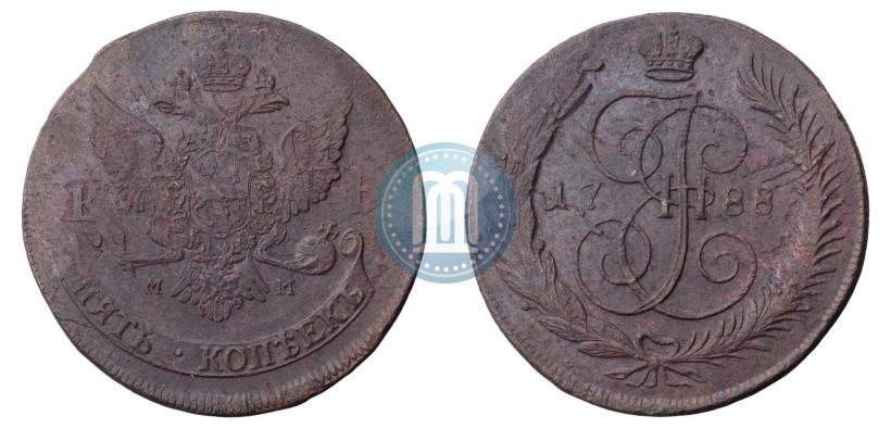 Фото 5 копеек 1788 года ММ 