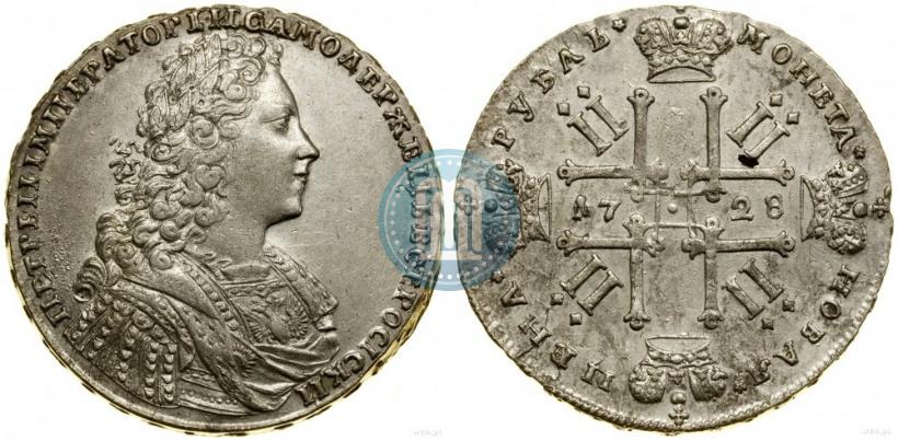 Picture 1 rouble 1728 year  "Type of 1728"