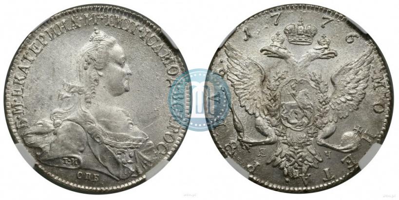 Фото 1 рубль 1776 года СПБ-ЯЧ 