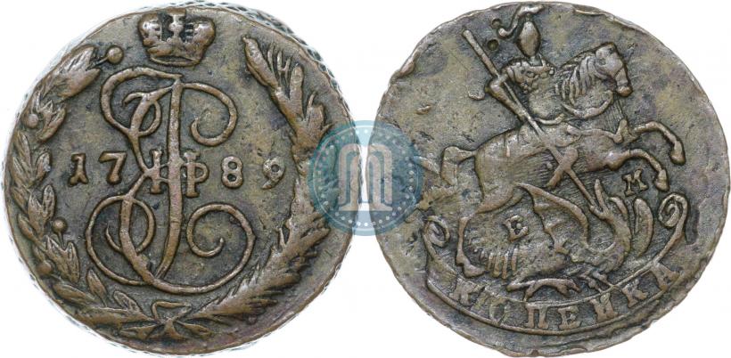 Picture 1 kopeck 1789 year ЕМ 