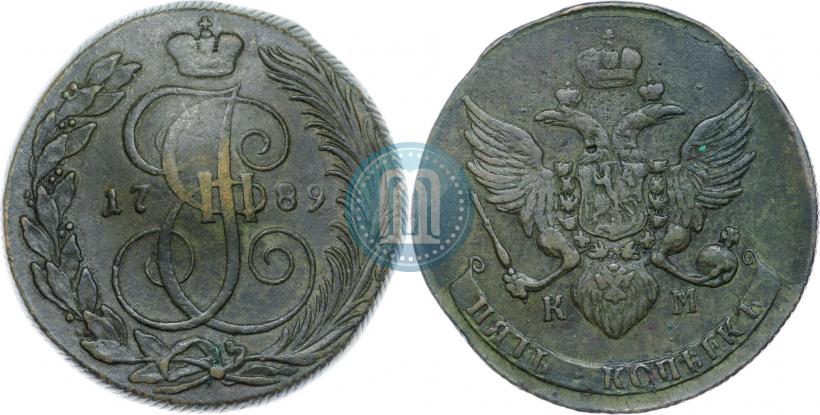 Picture 5 kopecks 1789 year КМ 