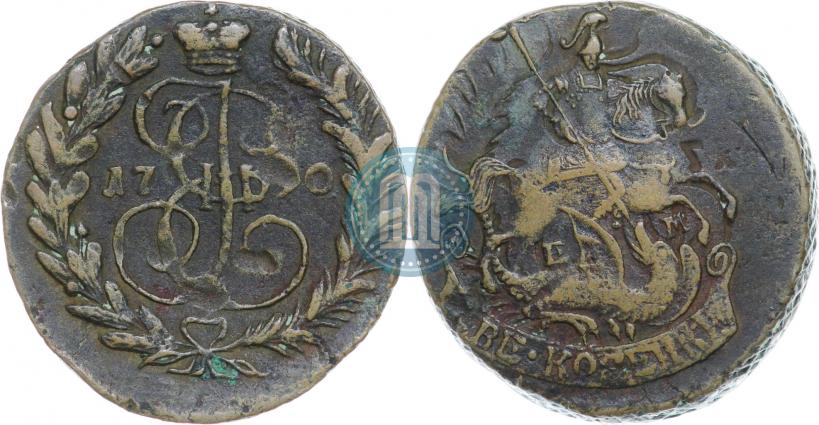 Picture 2 kopecks 1790 year ЕМ 