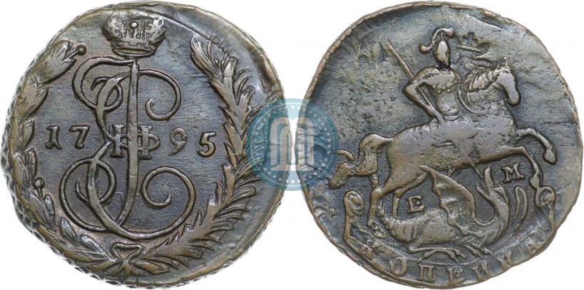 Picture 1 kopeck 1795 year ЕМ 