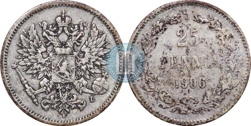 Picture 25 pennia 1906 year L 