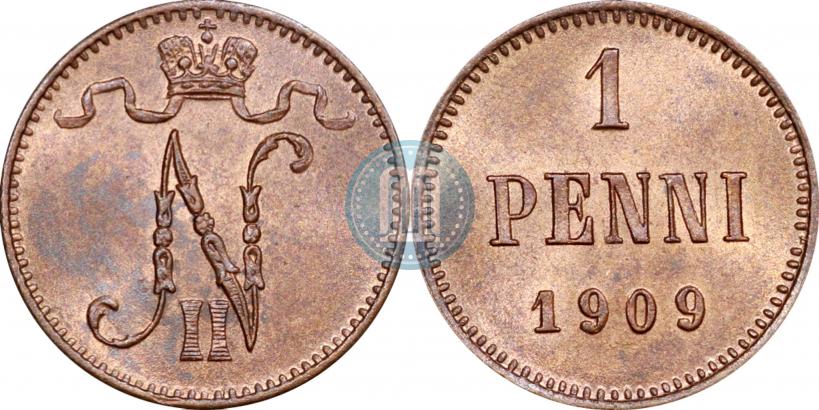 Picture 1 penni 1909 year  
