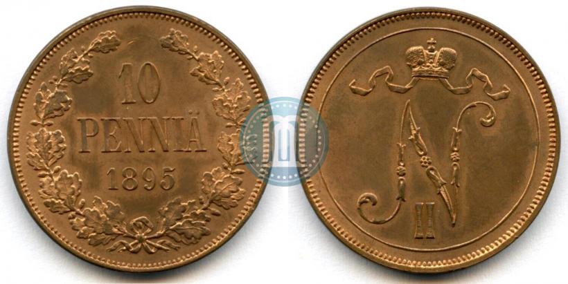 Picture 10 pennia 1895 year  