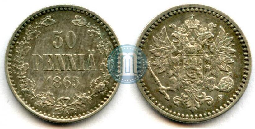 Picture 50 pennia 1865 year S 