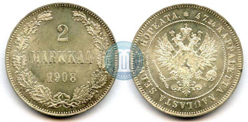 Picture 2 markkaa 1908 year L 