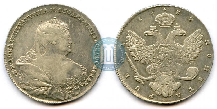 Picture 1 rouble 1737 year  "Moscow type"