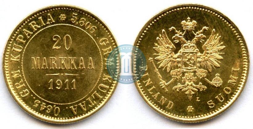 Picture 20 markkaa 1911 year L 