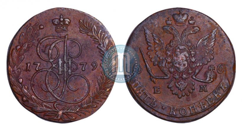 Picture 5 kopecks 1779 year ЕМ 
