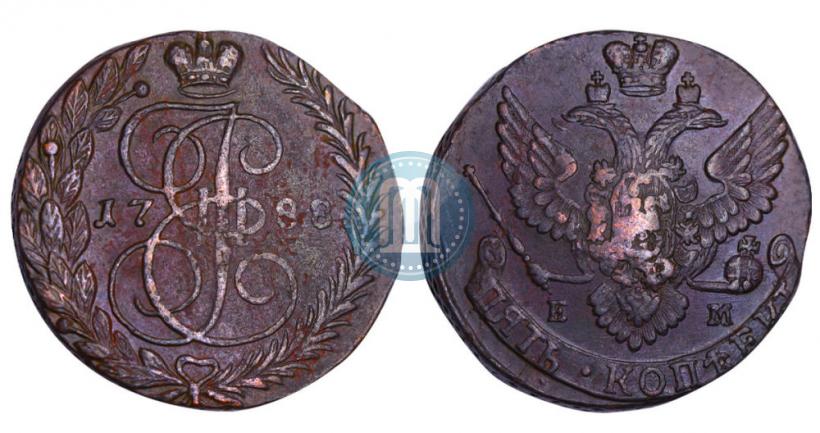 Picture 5 kopecks 1788 year ЕМ 