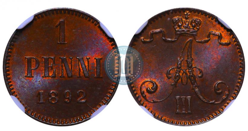 Фото 1 пенни 1892 года  