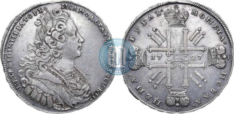 Picture 1 rouble 1727 year  "Moscow type"