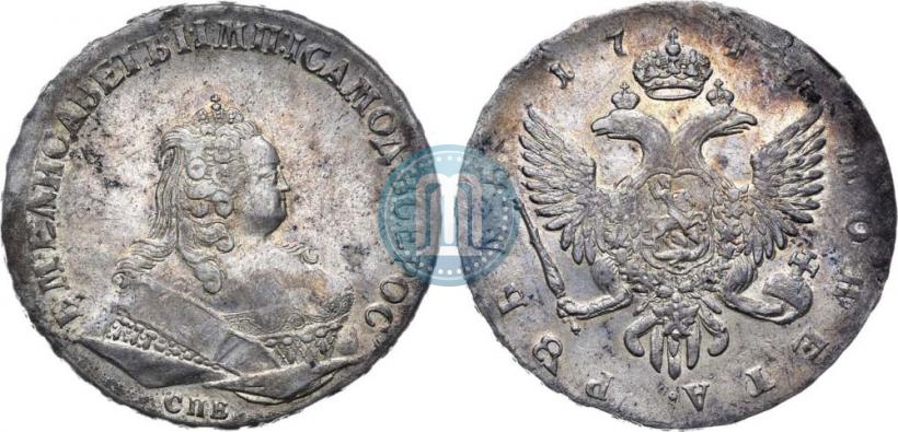 Picture 1 rouble 1744 year СПБ 