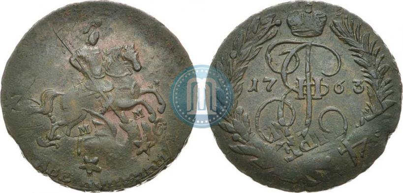 Фото 2 копейки 1763 года ММ 