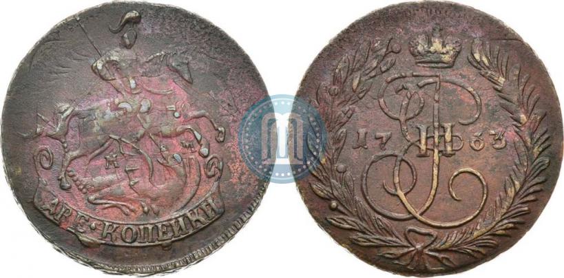 Picture 2 kopecks 1763 year ММ 