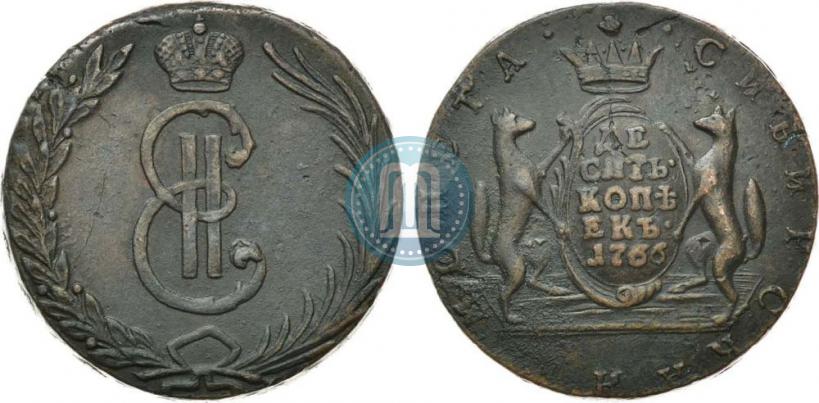 Picture 10 kopecks 1766 year  