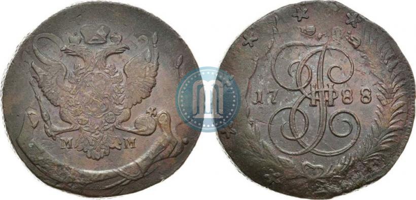 Фото 5 копеек 1788 года ММ 