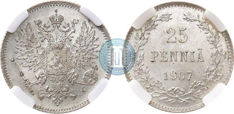 Picture 25 pennia 1907 year L 