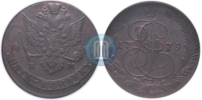 Picture 5 kopecks 1779 year ЕМ 