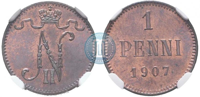Фото 1 пенни 1907 года  