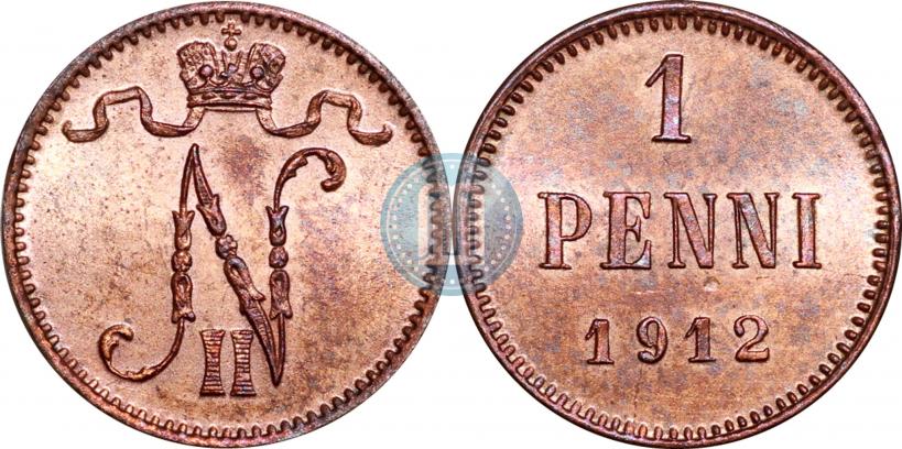 Фото 1 пенни 1912 года  
