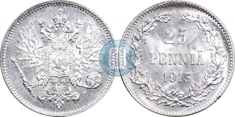Фото 25 пенни 1913 года S 