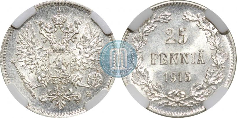 Фото 25 пенни 1915 года S 